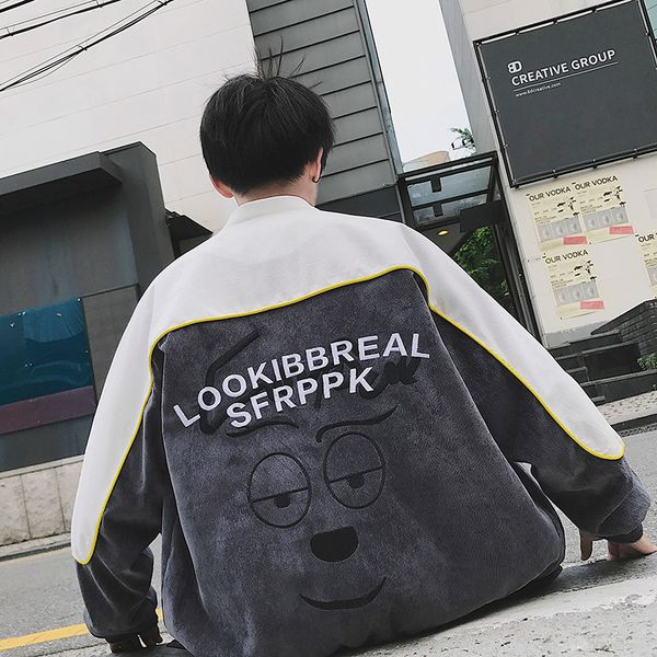 men's jacket 2019 autumn new m-3xl baseball uniform letter pattern loose trend wild casual fashion vitality youth men's clothing, Black;brown
men's jacket 2019 autumn new m-3xl baseball uniform letter pattern loose trend wild casual fashion vitality youth men's clothing, Black;brown