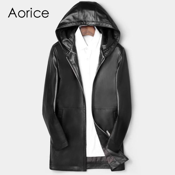 aorice mt911 2020 new fashion men jacket medium long hooded genuine sheepskin leather mens jacket and coats outwear, Black;brown
aorice mt911 2020 new fashion men jacket medium long hooded genuine sheepskin leather mens jacket and coats outwear, Black;brown