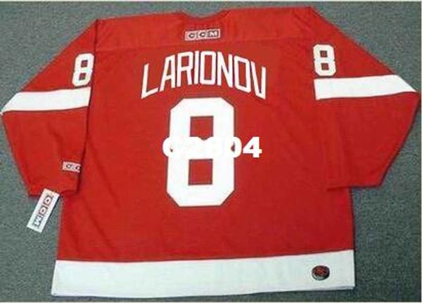men #8 igor larionov detroit red wings 2002 ccm retro away hockey jersey or custom any name or number retro jersey, Black;red
men #8 igor larionov detroit red wings 2002 ccm retro away hockey jersey or custom any name or number retro jersey, Black;red