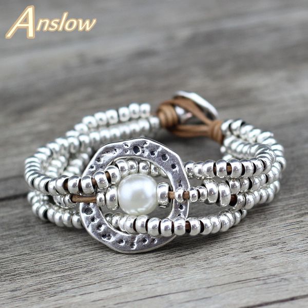 anslow fashion jewelry new round with round sea shell multilayer silver beaded bracelet mother's christmas day gift low0653lb, Golden;silver
anslow fashion jewelry new round with round sea shell multilayer silver beaded bracelet mother's christmas day gift low0653lb, Golden;silver