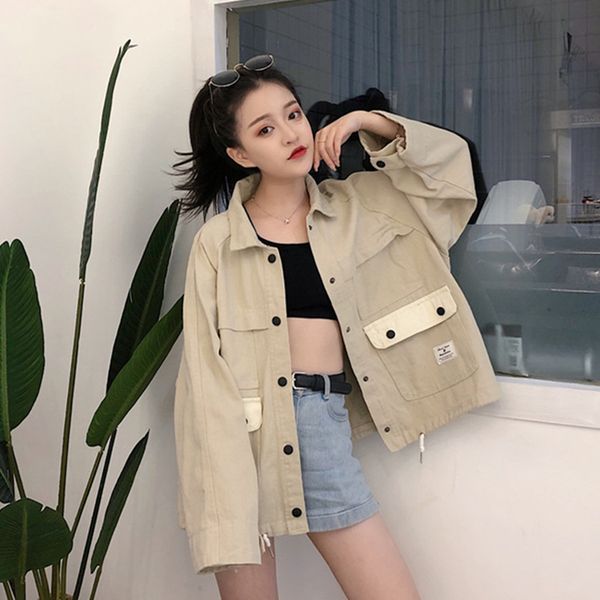 spring autumn bomber jacket women clothes 2019 female jacket korean vintage casual coat women chaqueta mujer zt3237, Black;brown
spring autumn bomber jacket women clothes 2019 female jacket korean vintage casual coat women chaqueta mujer zt3237, Black;brown