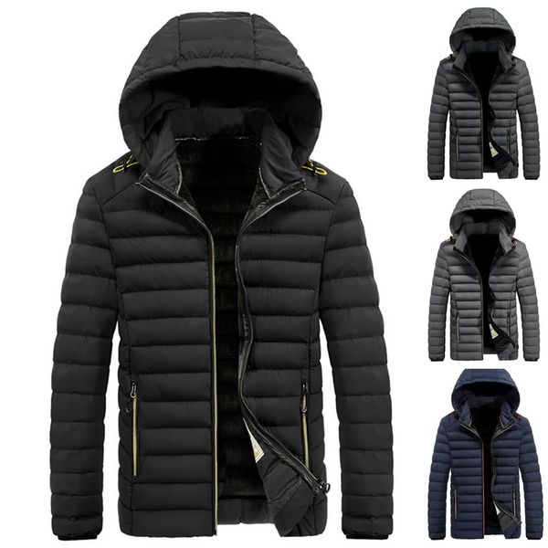 2019 men oversize classic bomber jackets men's winter fashion splicing hoodie patchwork thickened cotton padded coat, Black;brown
2019 men oversize classic bomber jackets men's winter fashion splicing hoodie patchwork thickened cotton padded coat, Black;brown
