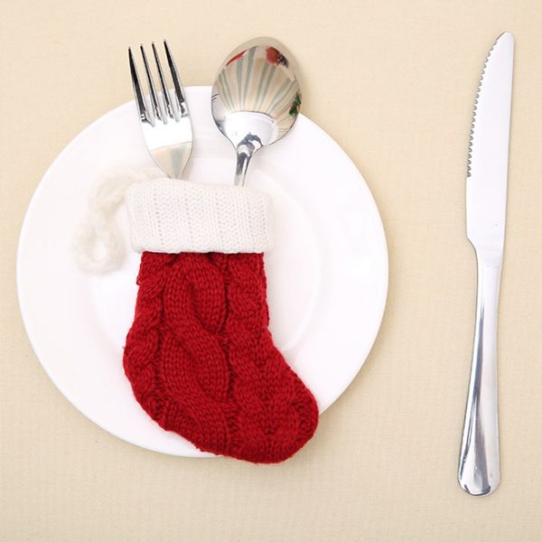 christmas cutlery holder knife fork cover bags christmas knitted stockings socks decoration for home
christmas cutlery holder knife fork cover bags christmas knitted stockings socks decoration for home