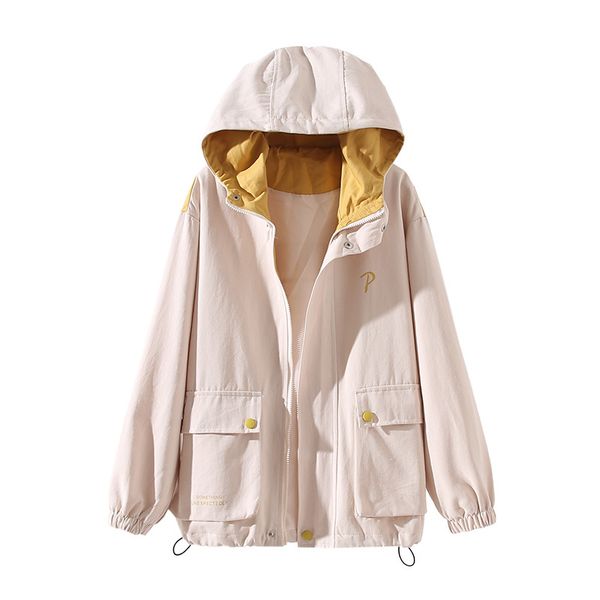 women windbreaker jacket new korean loose bf student hooded outerwear zipper pocket spring autumn baseball uniform jacket female, Tan;black
women windbreaker jacket new korean loose bf student hooded outerwear zipper pocket spring autumn baseball uniform jacket female, Tan;black