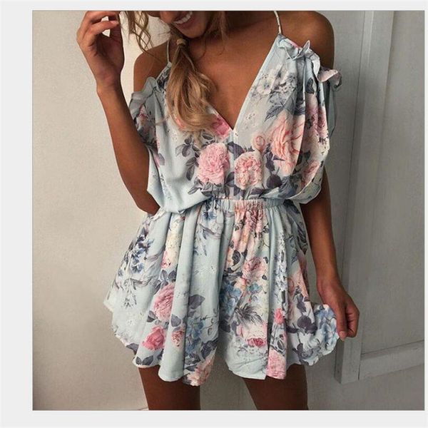 summer loose casual playsuit spaghetti strap ruffles v-neck backless floral printed prairie chic boot cut women clothing, Black;white
summer loose casual playsuit spaghetti strap ruffles v-neck backless floral printed prairie chic boot cut women clothing, Black;white