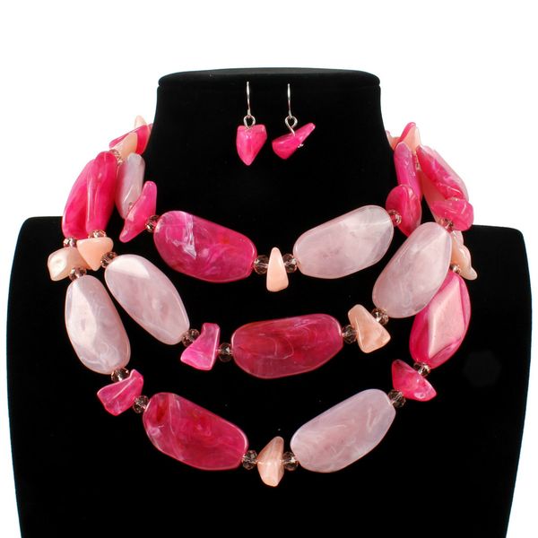 2019 new hyperbole multi layer colorful resin statement necklace and earrings for women ethnic bohemian jewelry sets collares, Silver
2019 new hyperbole multi layer colorful resin statement necklace and earrings for women ethnic bohemian jewelry sets collares, Silver