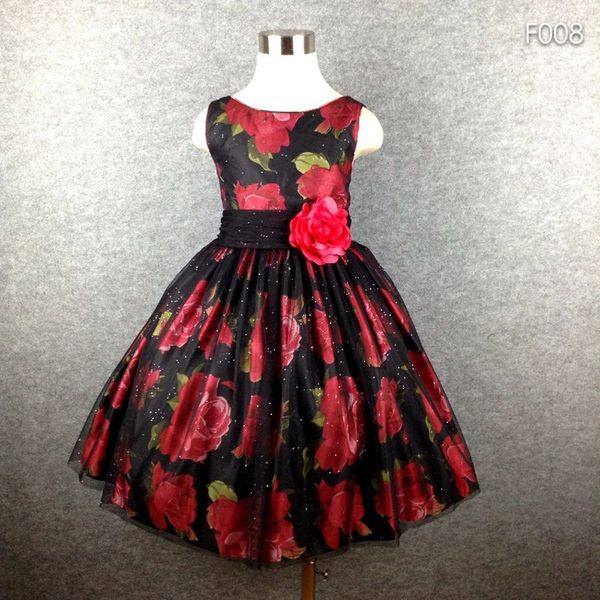 brand girl party dress black tutu flower print big bow summer dress for girls 4-16 hot, Red;yellow
brand girl party dress black tutu flower print big bow summer dress for girls 4-16 hot, Red;yellow