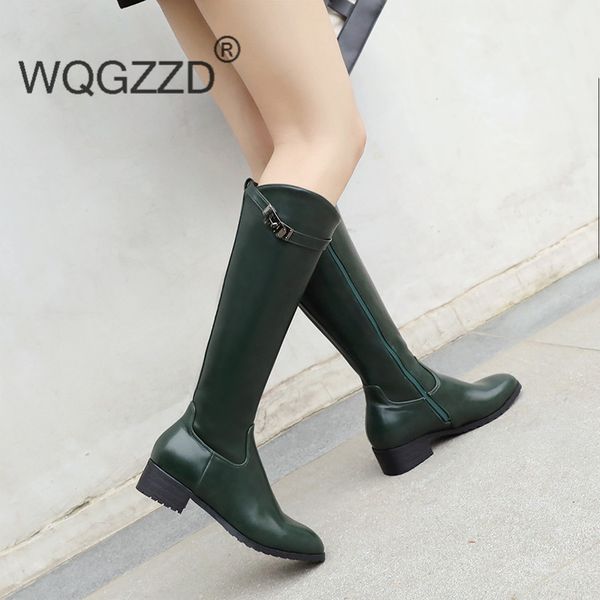 2019 european brand desginer winter shoes women zipper knee high boots ladies knight boots botas mujer plus size, Black
2019 european brand desginer winter shoes women zipper knee high boots ladies knight boots botas mujer plus size, Black