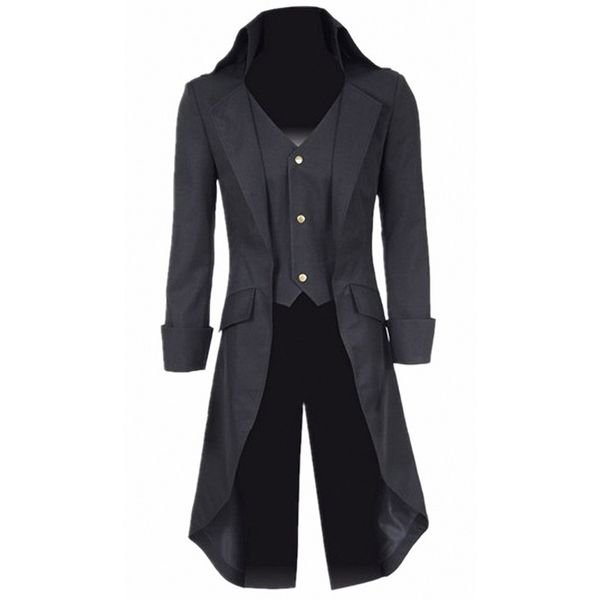 cool mens steampunk long jacket magic performance costume victorian gothic blazer jacket casual overcoat pirate cosplay, White;black
cool mens steampunk long jacket magic performance costume victorian gothic blazer jacket casual overcoat pirate cosplay, White;black