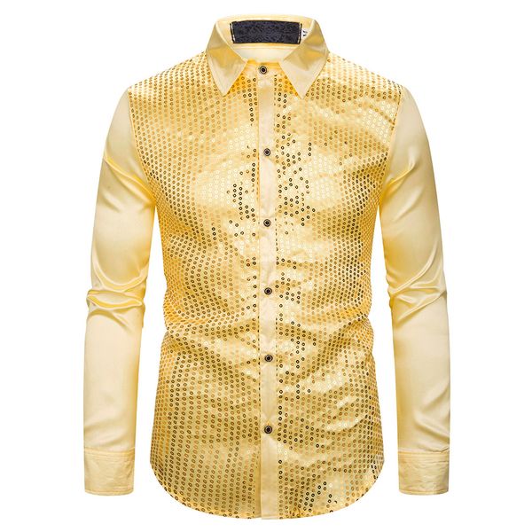 adisputent men's stage sleeved shirt dance nightclub graduation set silk shiny nightclub party shirt men's luxury sequin dress, White;black
adisputent men's stage sleeved shirt dance nightclub graduation set silk shiny nightclub party shirt men's luxury sequin dress, White;black