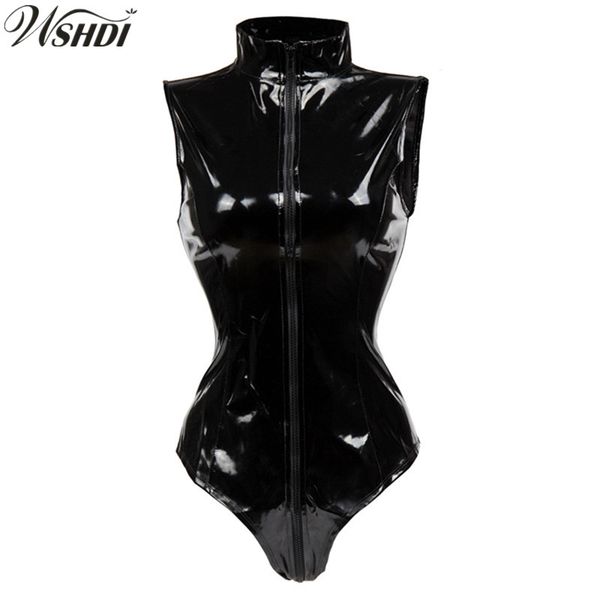 new women black latex bodysuit gothic faux leather catsuit crotch zipper open crotch pvc teddy jumpsuit clubwear costume, Black;white
new women black latex bodysuit gothic faux leather catsuit crotch zipper open crotch pvc teddy jumpsuit clubwear costume, Black;white
