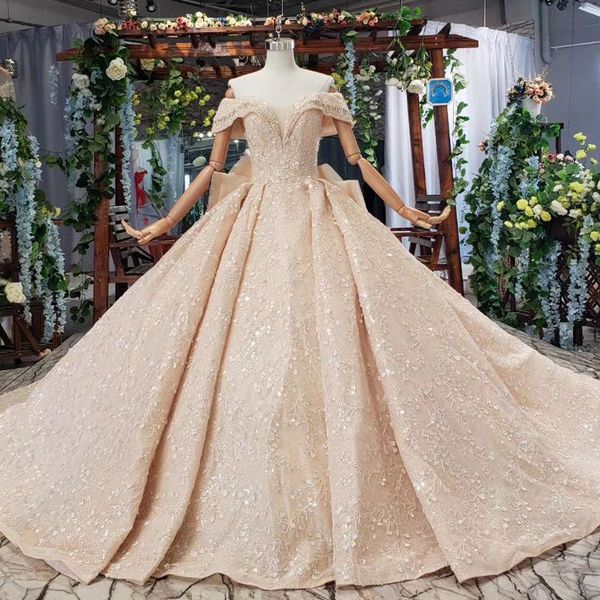 2019 new vintage wedding dresses sweetheart neck off the shoulder lace up back lace bow sequins beaded crystal beaded wedding dresses, White
2019 new vintage wedding dresses sweetheart neck off the shoulder lace up back lace bow sequins beaded crystal beaded wedding dresses, White