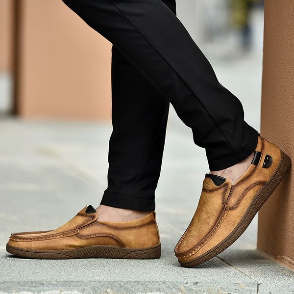 2019 vintage leather men casual shoes british style loafers walking flats men shoes rome large size casual, Black
2019 vintage leather men casual shoes british style loafers walking flats men shoes rome large size casual, Black