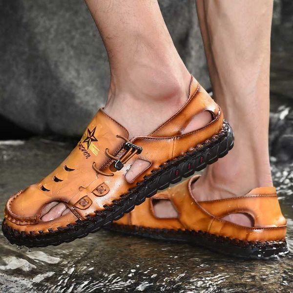 new mens hiking shoes man beach sandals leather summer outdoor slippers male walkling climing footwear sport sneakers size 38-46
new mens hiking shoes man beach sandals leather summer outdoor slippers male walkling climing footwear sport sneakers size 38-46
