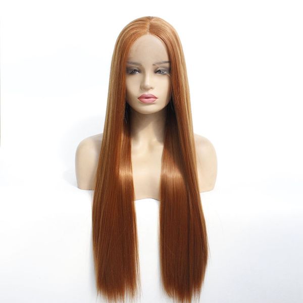 synthetic wigs natural looking fashion medium brown 30# long silky straight wig soft lace front heat resistant for women, Black
synthetic wigs natural looking fashion medium brown 30# long silky straight wig soft lace front heat resistant for women, Black