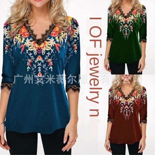 2020 large size women's loose v-neck embroidery 2020 large size women's loose v-neck embroidery t-shirt lace lace t-shirt shirt, White
2020 large size women's loose v-neck embroidery 2020 large size women's loose v-neck embroidery t-shirt lace lace t-shirt shirt, White