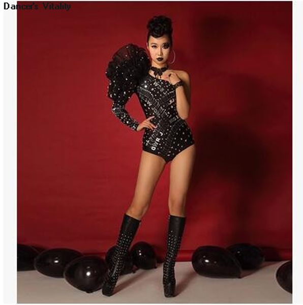 rhinestone bodysuit women sequin bodysuit bar stage singer princess ds black shoulder unique slim conjoined dress costume, Black;red
rhinestone bodysuit women sequin bodysuit bar stage singer princess ds black shoulder unique slim conjoined dress costume, Black;red