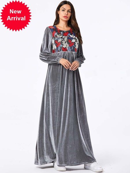 mc209102 large size women's green embroidered sleeve arabian casual gold velvet long vestidos, Red
mc209102 large size women's green embroidered sleeve arabian casual gold velvet long vestidos, Red