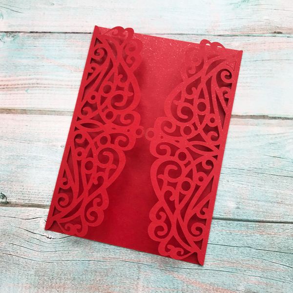 20pcs chinese red pure color wedding invitation card pearl paper hollow out lace patterns for engagement bridal grand event supplies, Black
20pcs chinese red pure color wedding invitation card pearl paper hollow out lace patterns for engagement bridal grand event supplies, Black