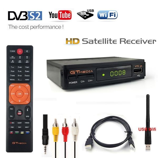 1080P HD DVBS2 Рецептор GTmedia V7S Цифровая телевизионная приставка Спутниковый ресивер DVB-
1080P HD DVBS2 Рецептор GTmedia V7S Цифровая телевизионная приставка Спутниковый ресивер DVB-