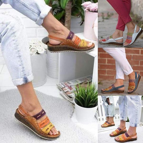 2020 new non-slip women's sandals casual thick bottom color hollow ventilating roman sandals, Black
2020 new non-slip women's sandals casual thick bottom color hollow ventilating roman sandals, Black