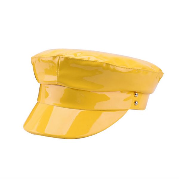 2018 new fashion patent leather beret ladies hats solid color flat hat pu slouchy bone captain cap women female, Blue;gray
2018 new fashion patent leather beret ladies hats solid color flat hat pu slouchy bone captain cap women female, Blue;gray