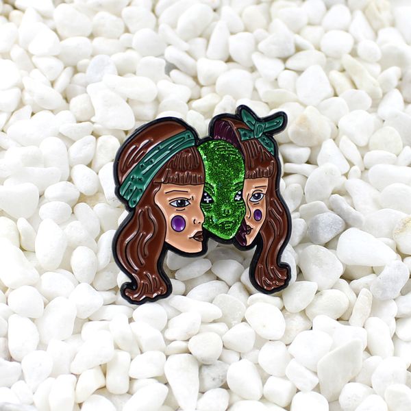 beautiful woman's head hiding green aliens monster's head exaggerated horror brooch cartoon personality badge halloween gift, Gray
beautiful woman's head hiding green aliens monster's head exaggerated horror brooch cartoon personality badge halloween gift, Gray