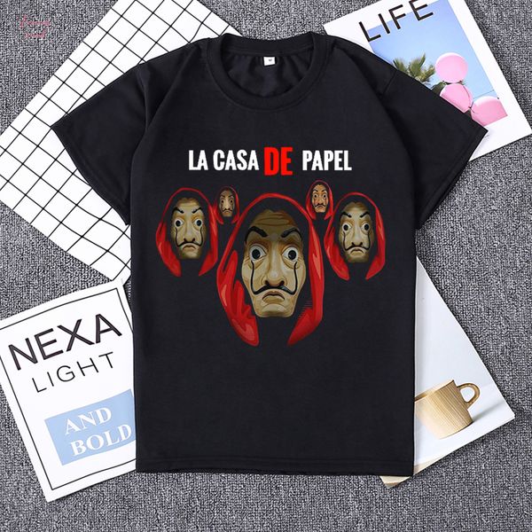 design la casa de papel funny t shirt money heist tees tv tshirts women summer short sleeve house of paper, White
design la casa de papel funny t shirt money heist tees tv tshirts women summer short sleeve house of paper, White