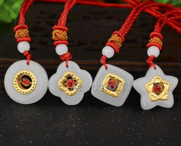 beautiful natural white hetian jade + 18k solid gold zircon inlay hollow flower star lucky pendant necklace fine jewelry, Silver
beautiful natural white hetian jade + 18k solid gold zircon inlay hollow flower star lucky pendant necklace fine jewelry, Silver