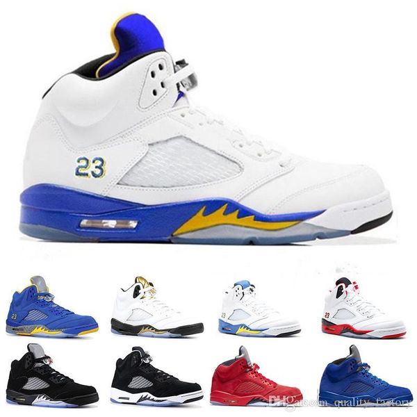 5s men designer basketball shoes 5 bred laney blue red suede white cement og metallic black oreo trainer sports sneaker size 8-13, White;red
5s men designer basketball shoes 5 bred laney blue red suede white cement og metallic black oreo trainer sports sneaker size 8-13, White;red