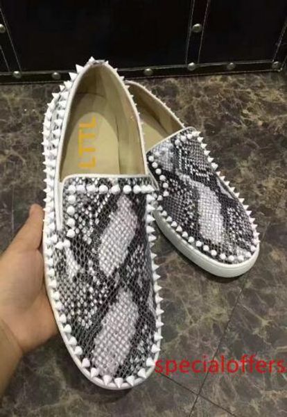 genuine leather men slip on rivets casual shoes espadrilles printing loafers outdoor causal flat zapatillas hombre, Black 
genuine leather men slip on rivets casual shoes espadrilles printing loafers outdoor causal flat zapatillas hombre, Black