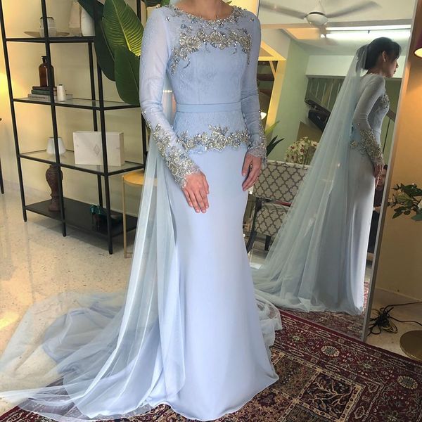 muslim prom evening blue mermaid dresses plus size robe de soiree, Black
muslim prom evening blue mermaid dresses plus size robe de soiree, Black