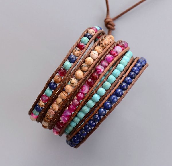 new mixed natural stones onyx beads leather wrap bracelets wholesale handmade bohemian bracelet dropshipping jewellery sh190727, Golden;silver
new mixed natural stones onyx beads leather wrap bracelets wholesale handmade bohemian bracelet dropshipping jewellery sh190727, Golden;silver