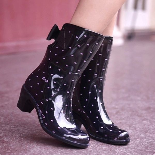 rain boots for women high heel galoshes rain boots women boot female rubber jade stretch shoes 2019 7#3.5, Black
rain boots for women high heel galoshes rain boots women boot female rubber jade stretch shoes 2019 7#3.5, Black