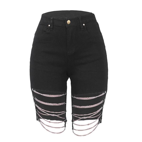 women slim fit ripped jeans comfy stretch skinny casual denim shorts hole hollow out fashion chain jeans, Blue
women slim fit ripped jeans comfy stretch skinny casual denim shorts hole hollow out fashion chain jeans, Blue