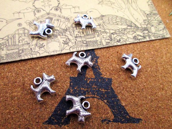 60pcs- little dog charms antique tibetan silver cut dog charm pendants 13x13mm, Bronze;silver
60pcs- little dog charms antique tibetan silver cut dog charm pendants 13x13mm, Bronze;silver