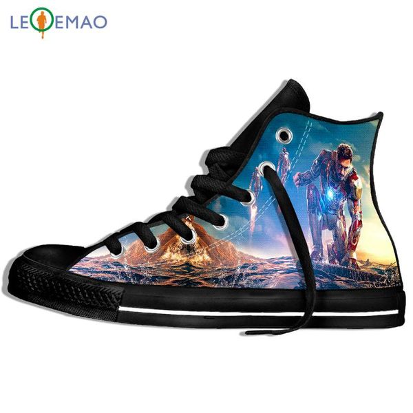 walking canvas boots shoes breathable 4 infinity war iron man cospaly sport shoes classic sneakers, Black