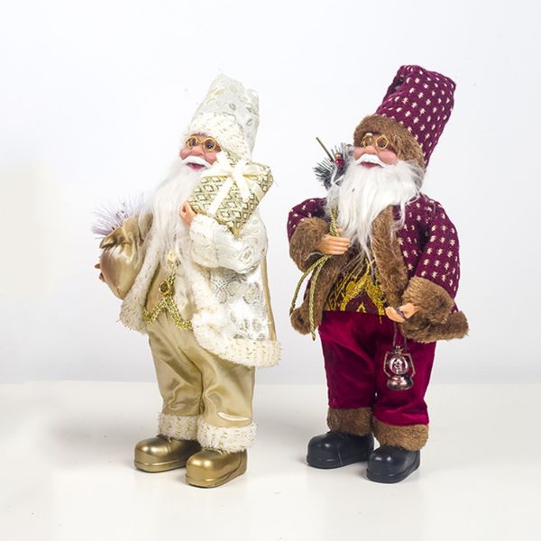 

1pc christmas ornament santa claus doll figurine collection gift table decoration xmas gift decoration holiday house decor new