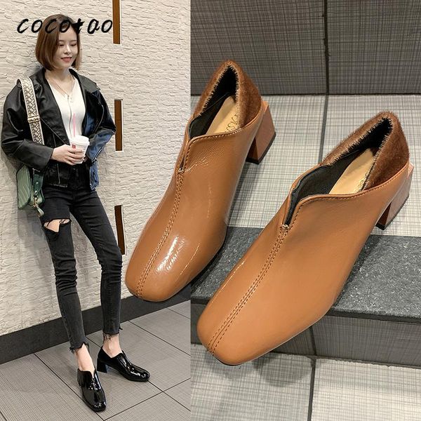 thick heel shoes women two wear 2020 new square-head loafers british style wild mid-heel women's shoes spring and autumn single, Black
thick heel shoes women two wear 2020 new square-head loafers british style wild mid-heel women's shoes spring and autumn single, Black