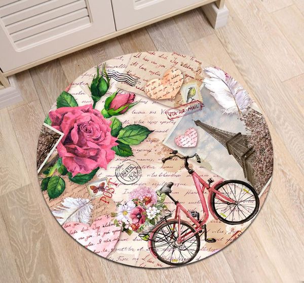 vintage bicycle with flowers in basket round carpets living room rugs kids room bedroom chair floor mats for home decoration
vintage bicycle with flowers in basket round carpets living room rugs kids room bedroom chair floor mats for home decoration