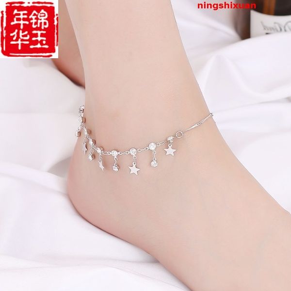 korean-style anklet womens ankle chain simple-style fashion girls foot chain small fresh sweet jiao shi pin, Red;blue 
korean-style anklet womens ankle chain simple-style fashion girls foot chain small fresh sweet jiao shi pin, Red;blue