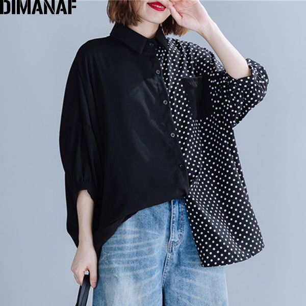 dimanaf summer plus size women blouse shirts chiffon lady tunic polka dot black spliced big size loose clothes 5xl 6xl 2019, White
dimanaf summer plus size women blouse shirts chiffon lady tunic polka dot black spliced big size loose clothes 5xl 6xl 2019, White