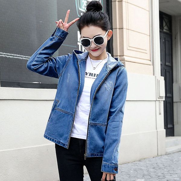 women's jackets jeans jacket women casacos feminino slim zipper hooded denim for femme elegant vintage bomber 2021 basic coats, Black;brown
women's jackets jeans jacket women casacos feminino slim zipper hooded denim for femme elegant vintage bomber 2021 basic coats, Black;brown