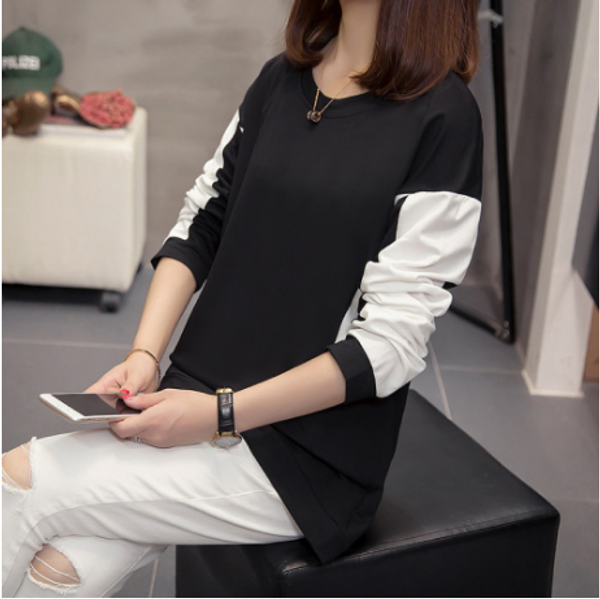 office lady patchwork hoodie sweatshirt plus size women fashion femme long sleeve loose casual pullover hoodies fw971, Black
office lady patchwork hoodie sweatshirt plus size women fashion femme long sleeve loose casual pullover hoodies fw971, Black