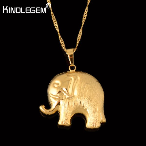 kindlegem style wholesale pure gold color elephant necklace pendant for women african dubai jewelry italy bijoux, Silver
kindlegem style wholesale pure gold color elephant necklace pendant for women african dubai jewelry italy bijoux, Silver