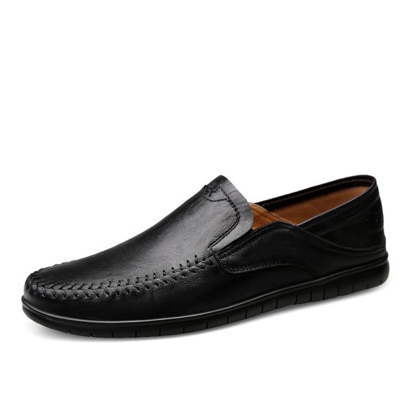 classic men leather shoes genuine leather non-slip mens shoes casual breathable casual men soft loafers rubber, Black
classic men leather shoes genuine leather non-slip mens shoes casual breathable casual men soft loafers rubber, Black
