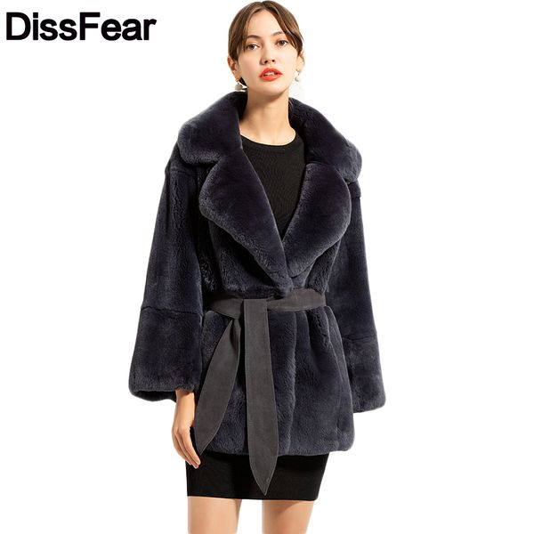 75cm rex fur coat with belt women natural fur turn-down collar jacket thick coats warm winter womens clothing overcoat, Black
75cm rex fur coat with belt women natural fur turn-down collar jacket thick coats warm winter womens clothing overcoat, Black