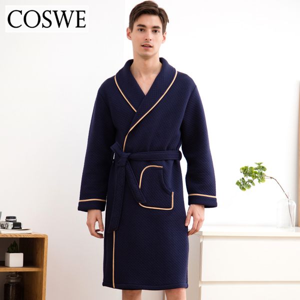 coswe new 100% cotton winter robes for men bathrobes long mens bathrobe male dressing gown homewear pijamas masculinos nightgown, Black;brown
coswe new 100% cotton winter robes for men bathrobes long mens bathrobe male dressing gown homewear pijamas masculinos nightgown, Black;brown