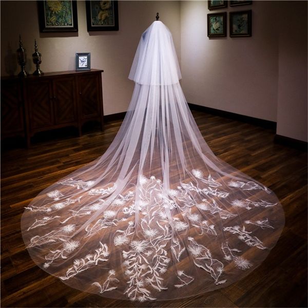 2019 designed wedding veils real images cathedral length bridal veils full lace cut edge with blusher face appliqued 3m 2 layers customized, Black
2019 designed wedding veils real images cathedral length bridal veils full lace cut edge with blusher face appliqued 3m 2 layers customized, Black