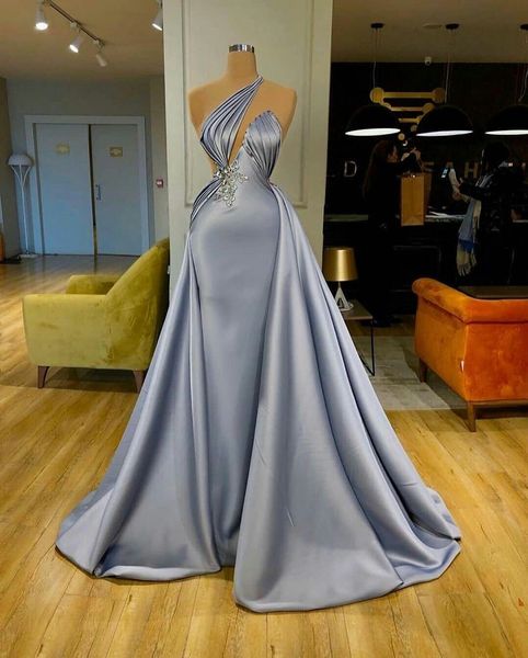 real image evening dresses one shoulder beaded crystal satin mermaid prom dress with detachable train custom made robes de soirée, Black;red
real image evening dresses one shoulder beaded crystal satin mermaid prom dress with detachable train custom made robes de soirée, Black;red